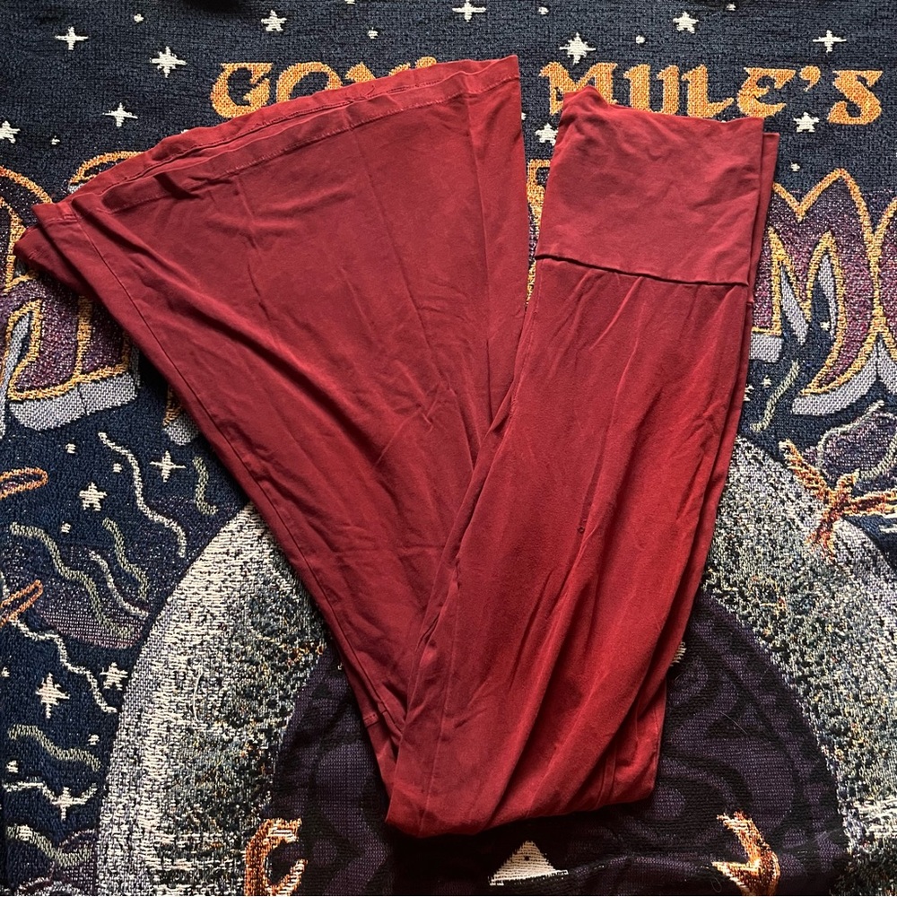 Maroon Flare Leggings